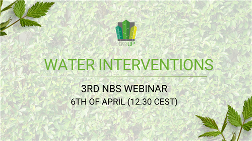 URBAN GreenUP NBS Webinars Series | N.3: Water Interventions